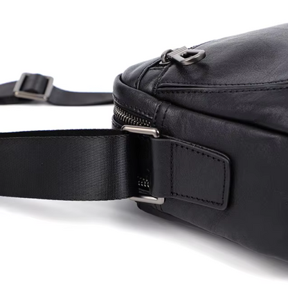 Sacoche Bandoulière Homme Cuir Noir