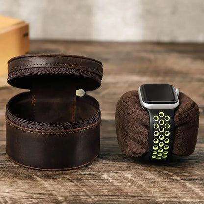Boîtier de Voyage pour Montre en Cuir