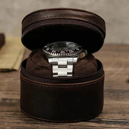 Boîtier de Voyage pour Montre en Cuir