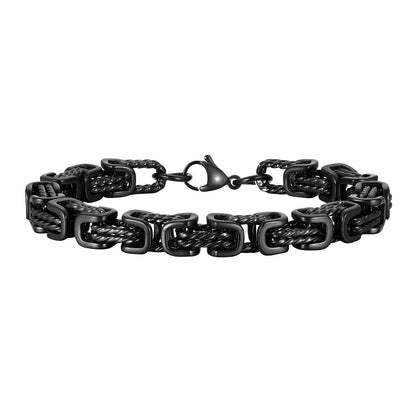Bracelet Homme à Maillons Tressés en Acier Inoxydable