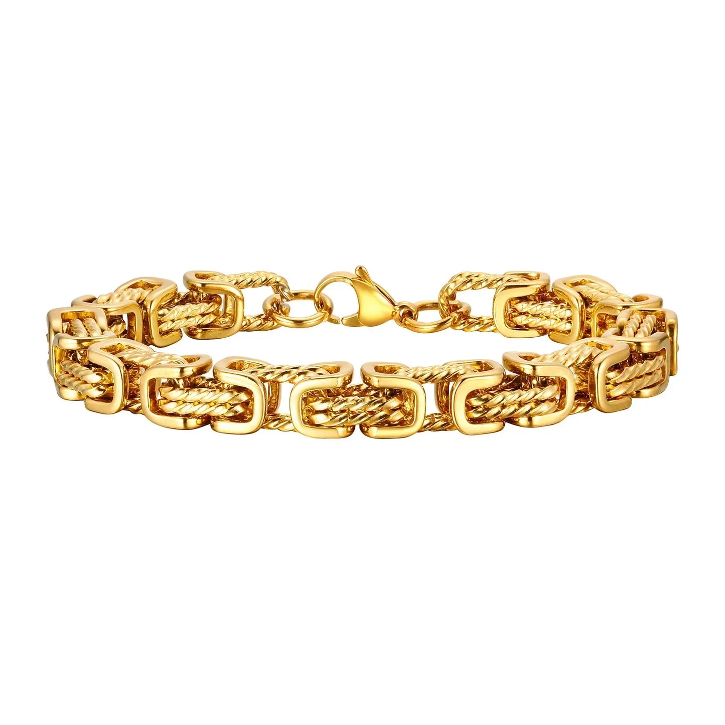 Bracelet Homme à Maillons Tressés en Acier Inoxydable