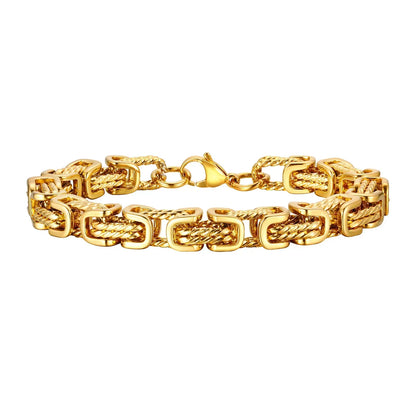 Bracelet Homme à Maillons Tressés en Acier Inoxydable