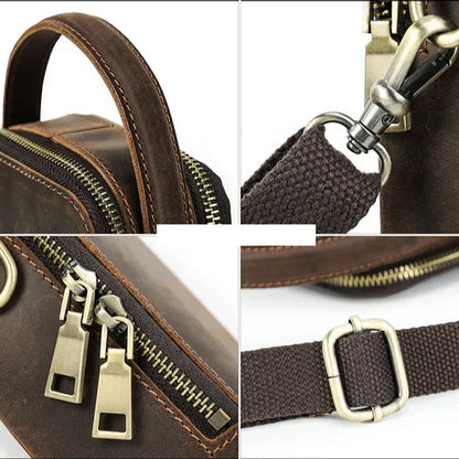 Petite Sacoche Bandoulière Cuir Homme