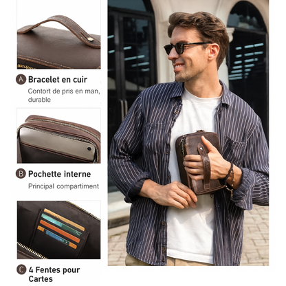 Pochette Bandoulière Cuir pour Homme