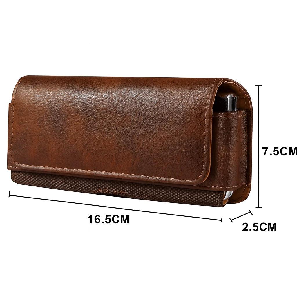 Pochette Ceinture en Cuir pour Homme