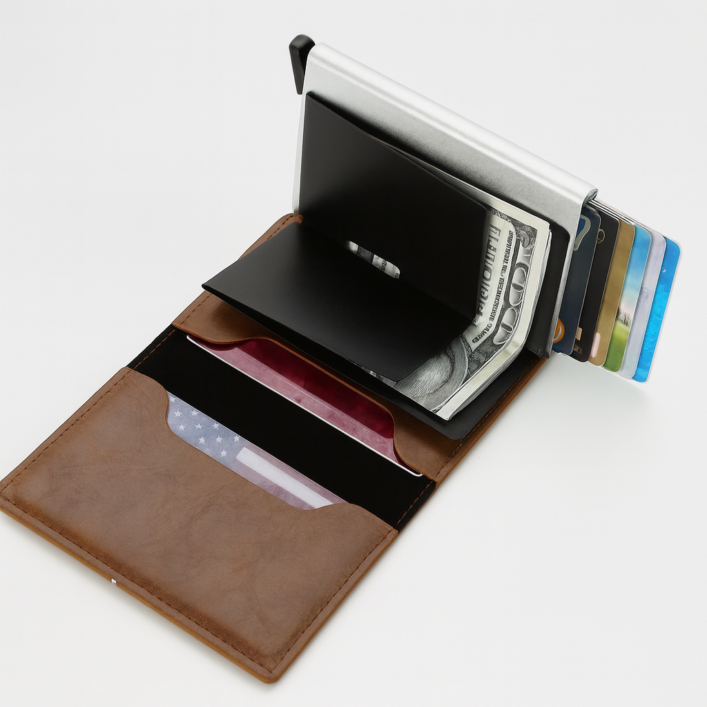 Porte-Cartes Bleu Homme