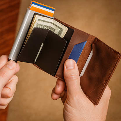 Porte-Cartes Bleu Homme