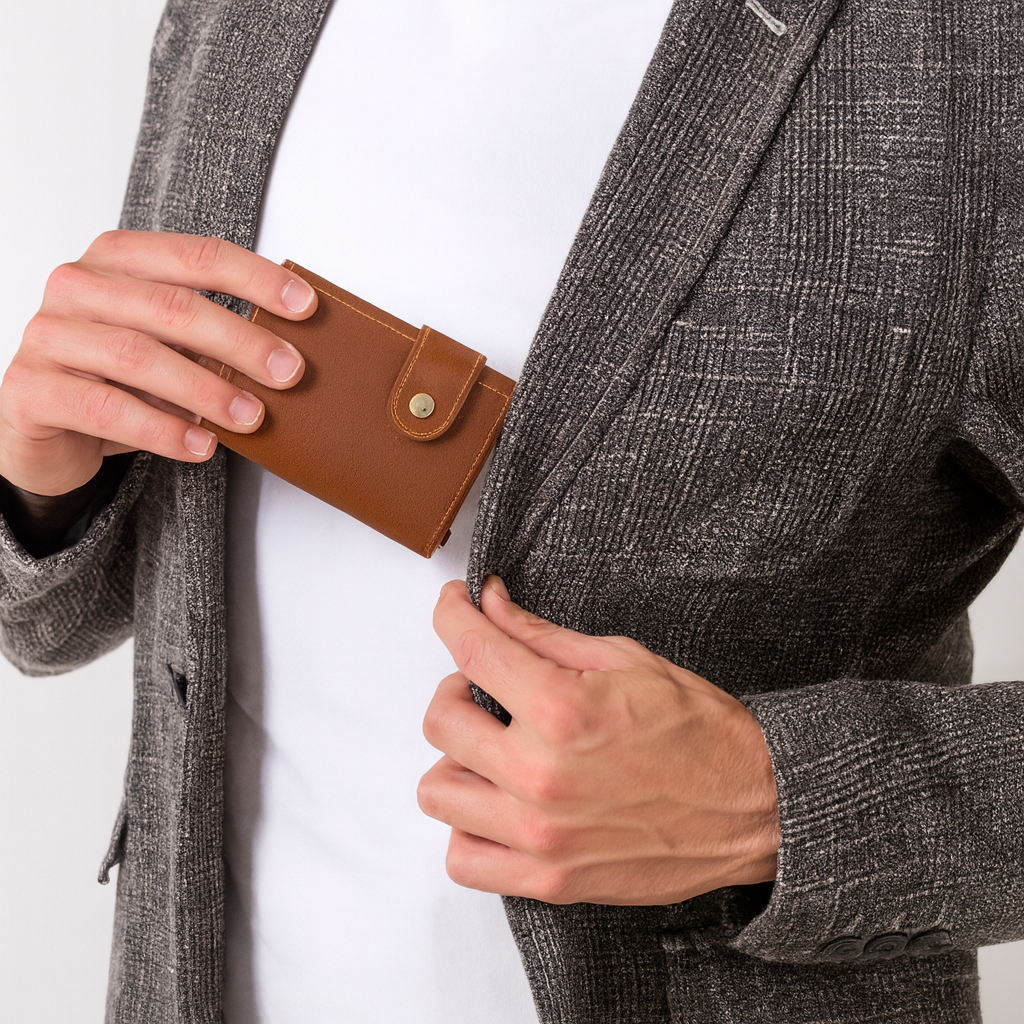 Porte-Cartes RFID Homme en Cuir