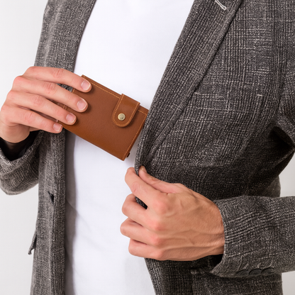 Porte-Cartes RFID Homme en Cuir