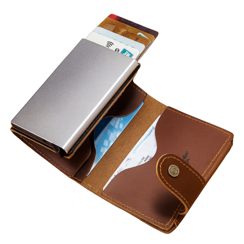 Porte-Cartes RFID Homme en Cuir