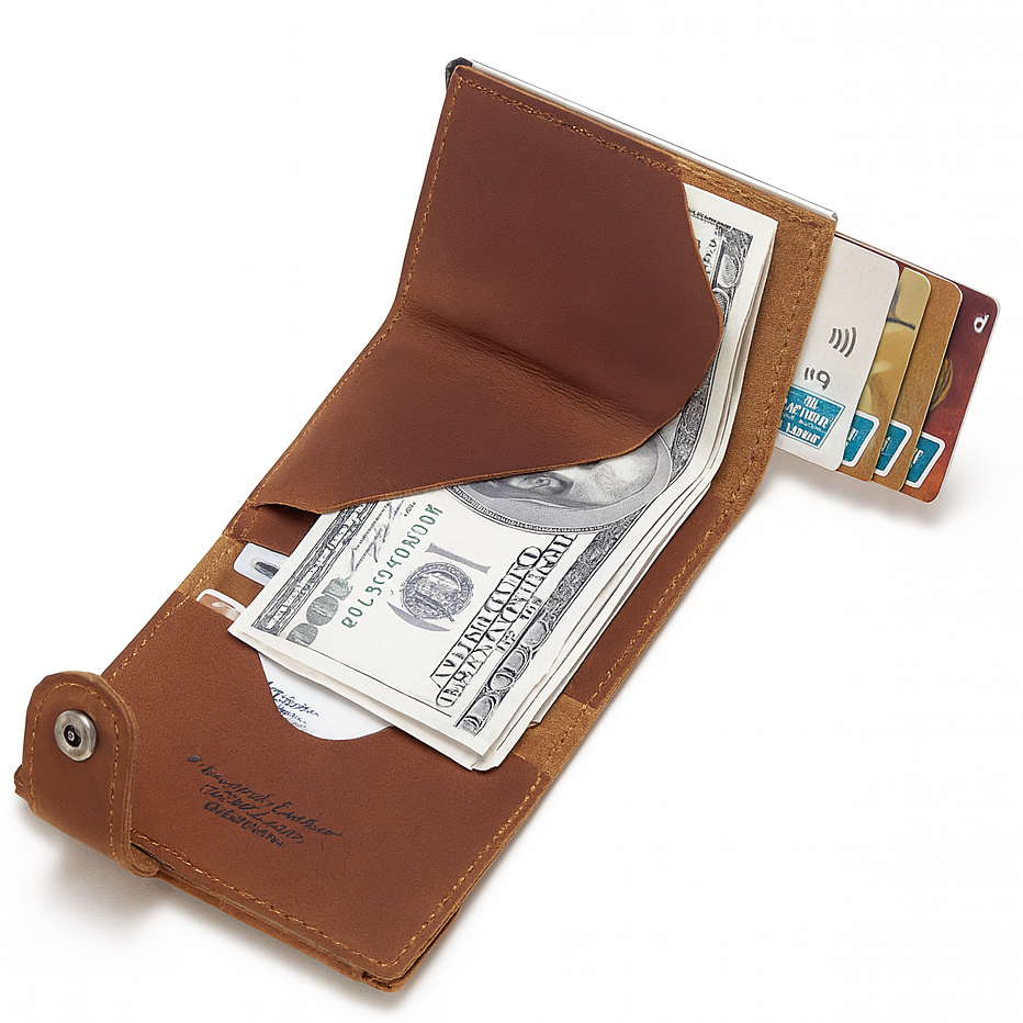 Porte-Cartes RFID Homme en Cuir