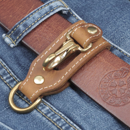 Porte-Clés Ceinture pour Homme en Cuir