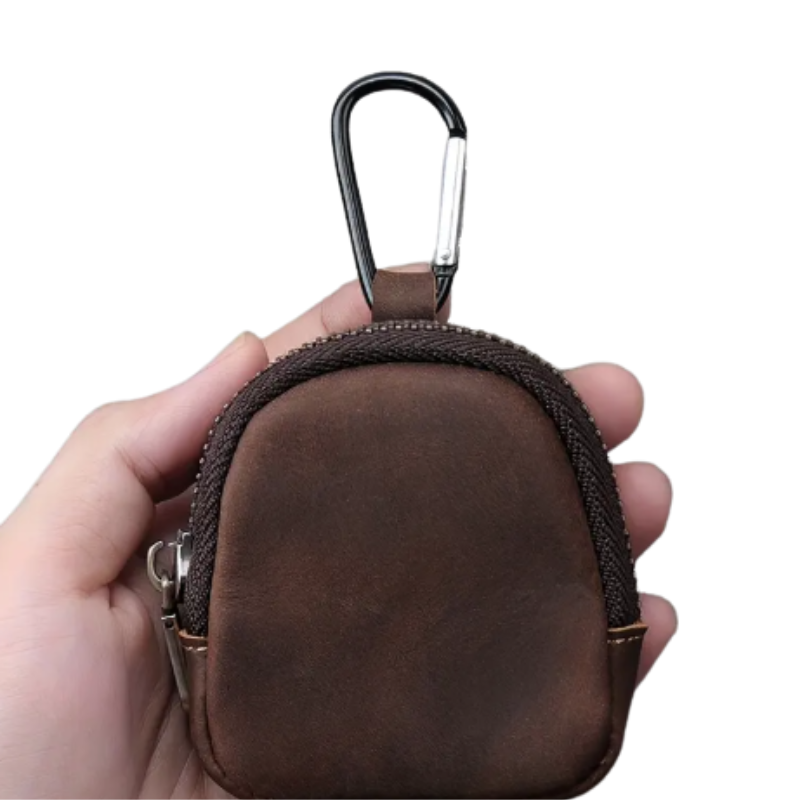 Porte-Monnaie Porte-Clés Multifonctions en Cuir