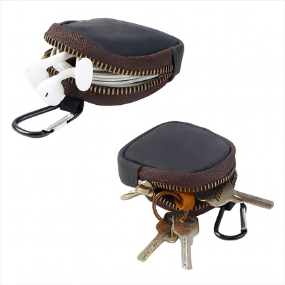 Porte-Monnaie Porte-Clés Multifonctions en Cuir