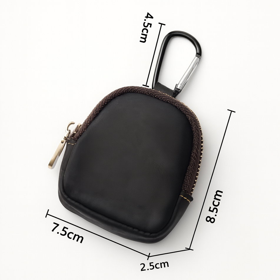 Porte-Monnaie Porte-Clés Multifonctions en Cuir