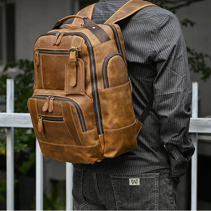 Sac à Dos Cuir Homme Vintage