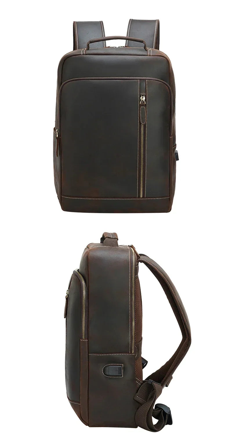 Sac à Dos Cuir Marron Homme