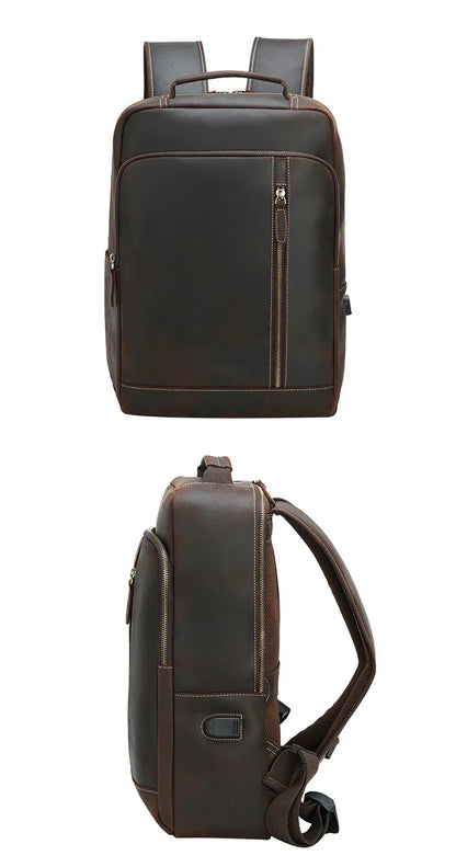 Sac à Dos Cuir Marron Homme