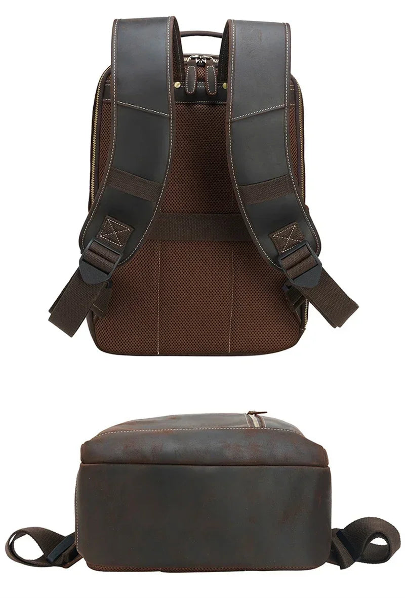 Sac à Dos Cuir Marron Homme