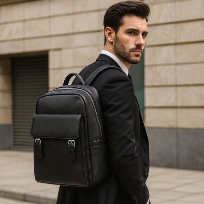 Sac à Dos Cuir Noir Homme