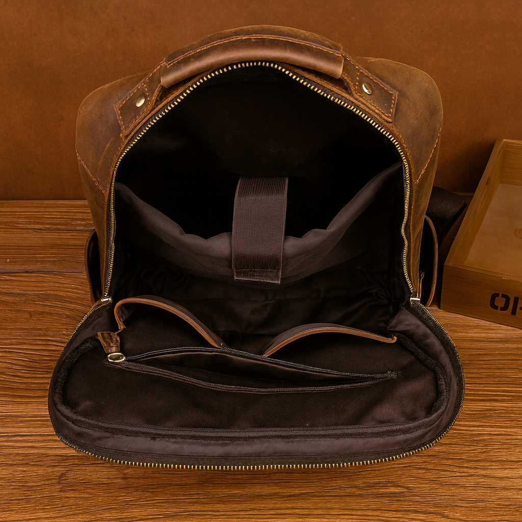 Sac à Dos en Cuir Homme Vintage