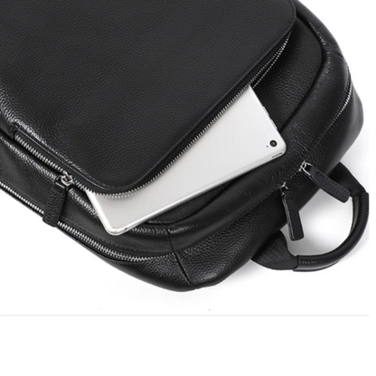 Sac à Dos en Cuir Noir