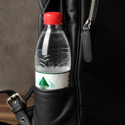 Sac à Dos en Cuir Noir