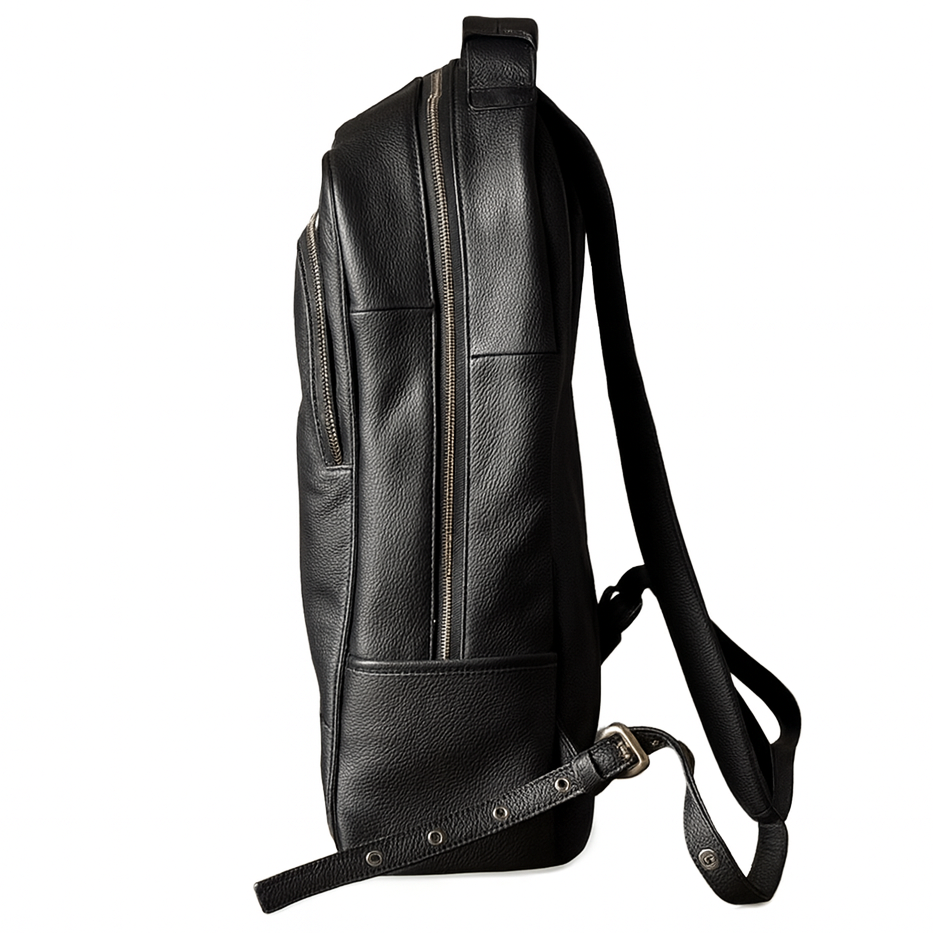 Sac à Dos en Cuir Noir