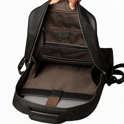 Sac à Dos en Cuir Noir