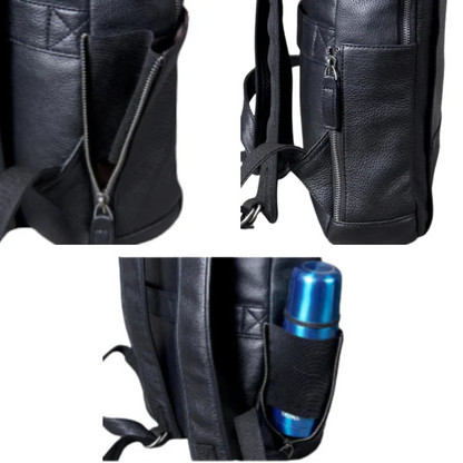 Sac à Dos en Cuir Noir