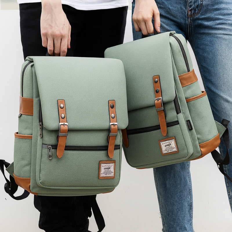 Sac à Dos en Tissu Vintage