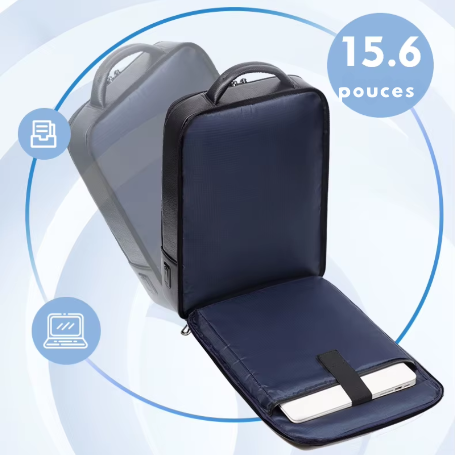 Sac à Dos Ordinateur 15 Pouces en Cuir