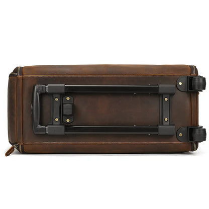 Sac de Voyage Costume en Cuir avec Roulettes