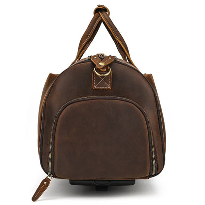 Sac de Voyage Costume en Cuir avec Roulettes