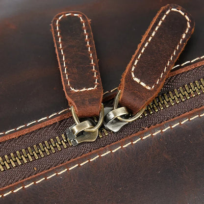 Sac de Voyage Homme en Cuir Marron