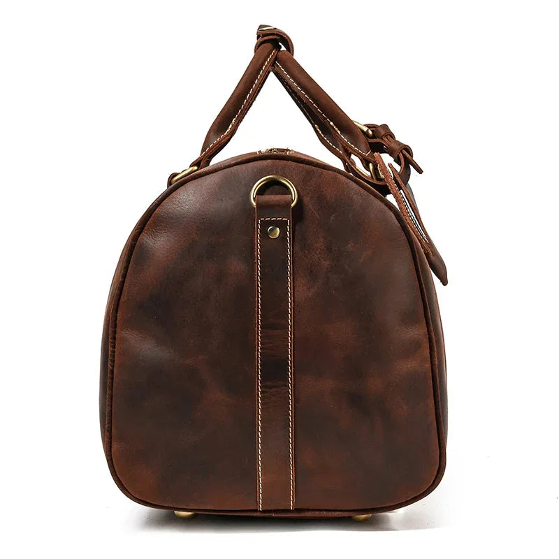Sac de Voyage Homme en Cuir Marron