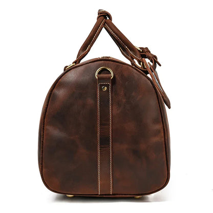 Sac de Voyage Homme en Cuir Marron