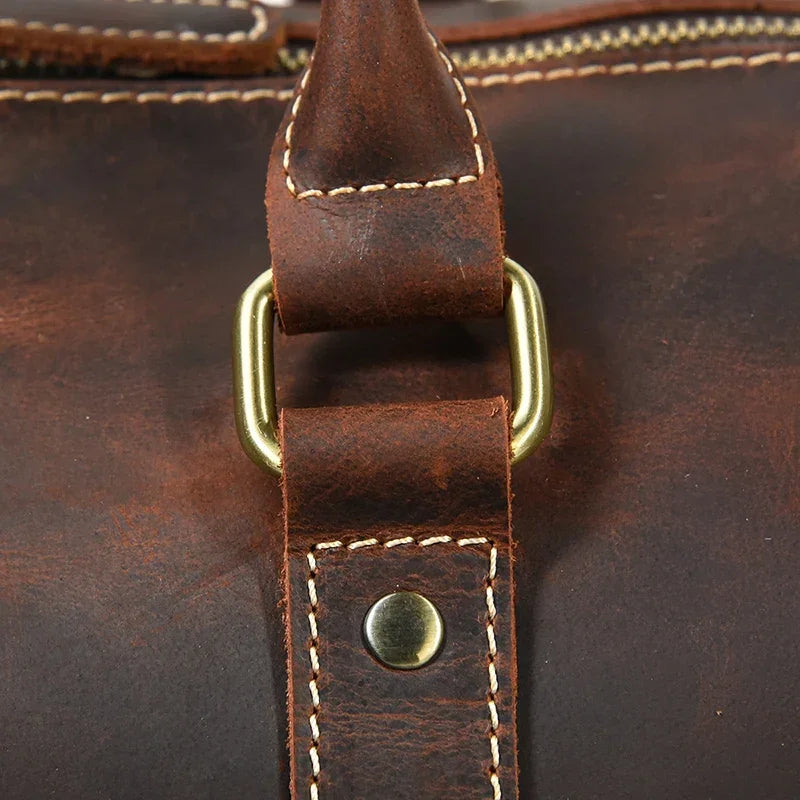 Sac de Voyage Homme en Cuir Marron