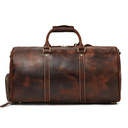 Sac de Voyage Homme en Cuir Marron