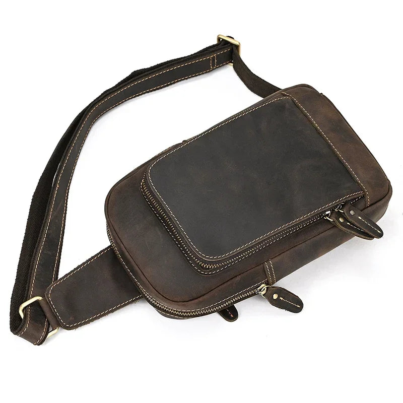 Sacoche Bandoulière en Cuir pour Homme