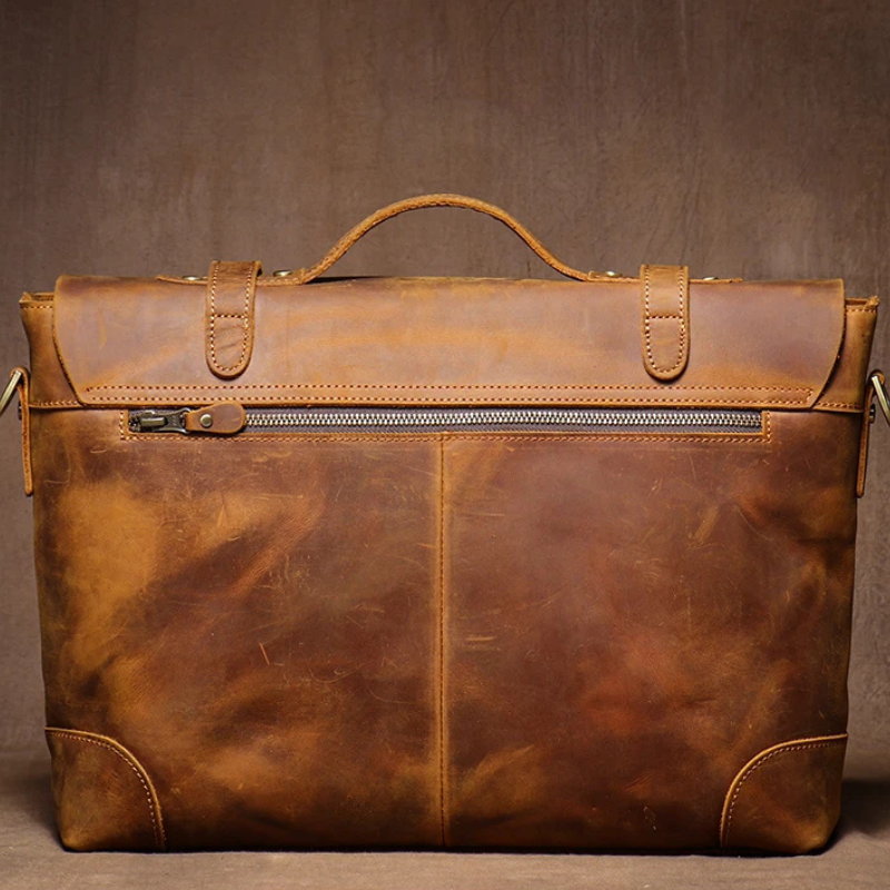 Sacoche Cartable Cuir Homme