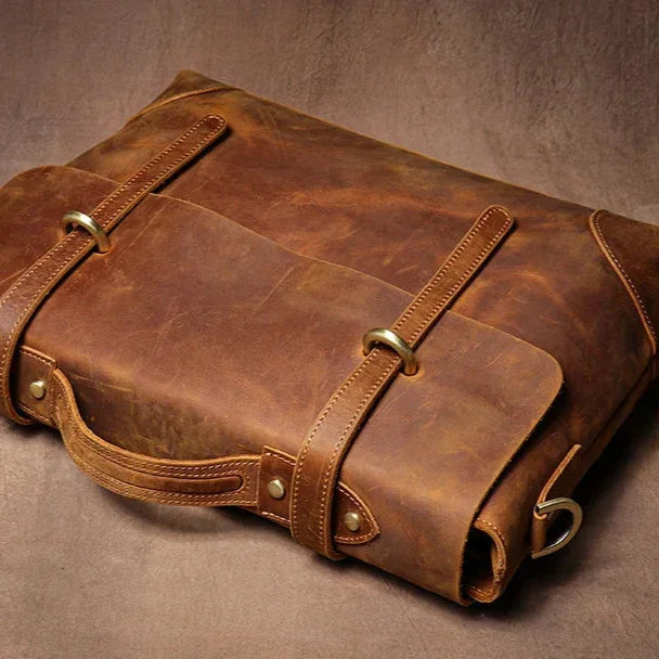 Sacoche Cartable Cuir Homme