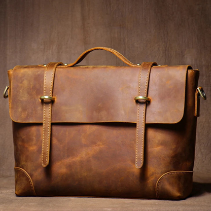 Sacoche Cartable Cuir Homme