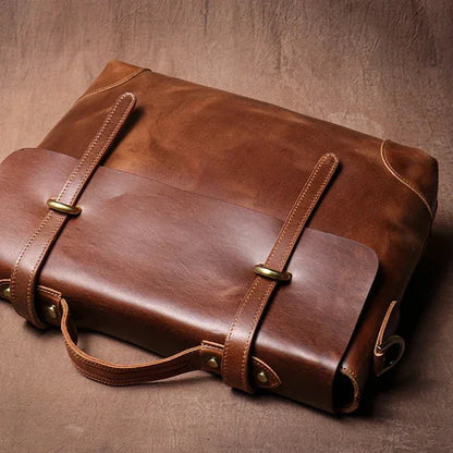 Sacoche Cartable Cuir Homme