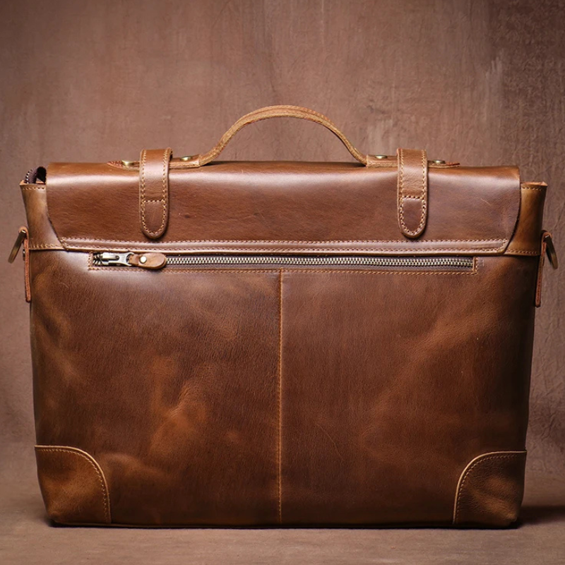Sacoche Cartable Cuir Homme
