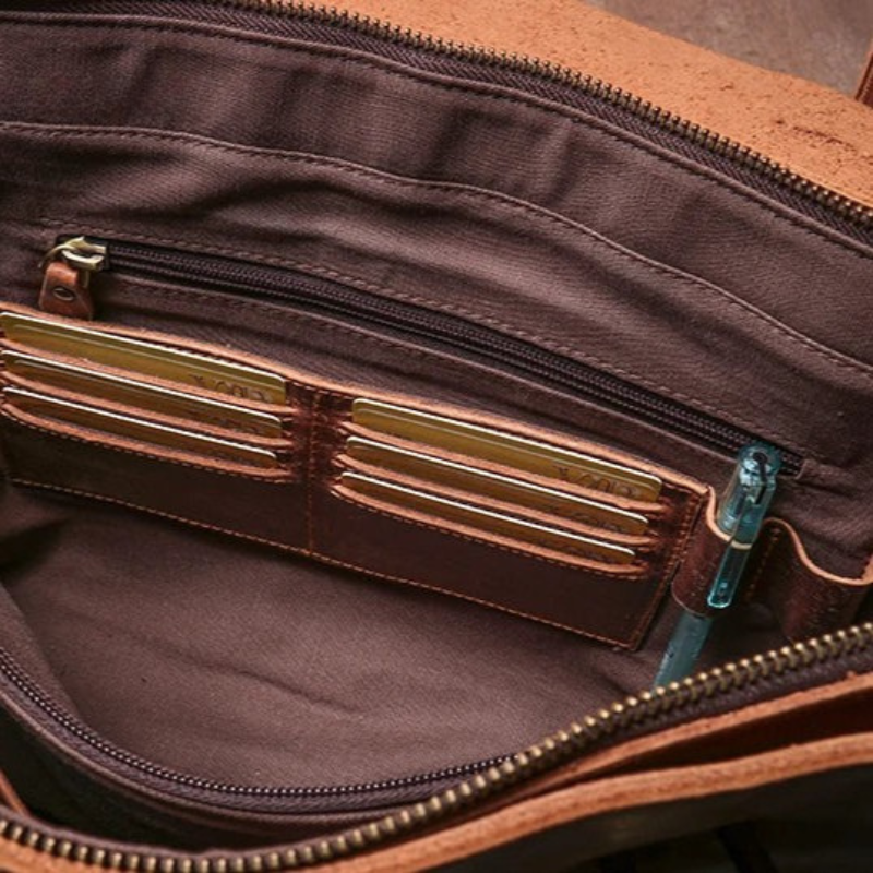 Sacoche Cartable Cuir Homme