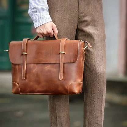 Sacoche Cartable Cuir Homme