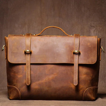 Sacoche Cartable Cuir Homme