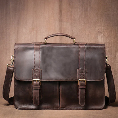 Sacoche Cartable Homme en Cuir