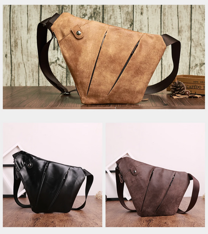 Sacoche de Poitrine Homme en Cuir